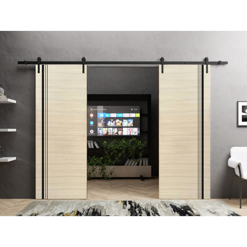 Porte de grange en bois massif massif, 60 po x 96 po