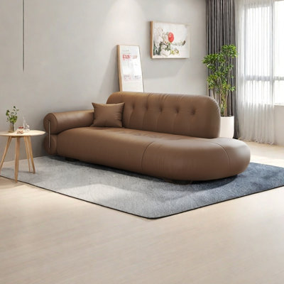 Light luxury style cat scratch leather recliner