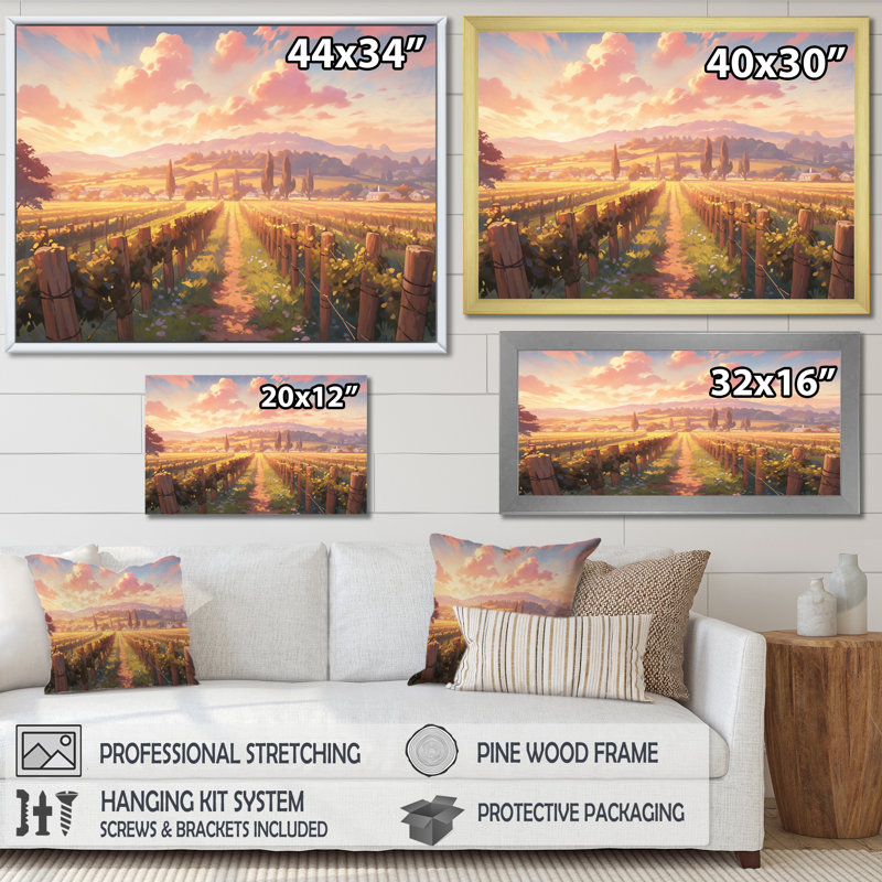 Valley Getaway III - Imprimé, H 16 po x l 32 po x P 1 po, Toile tendue