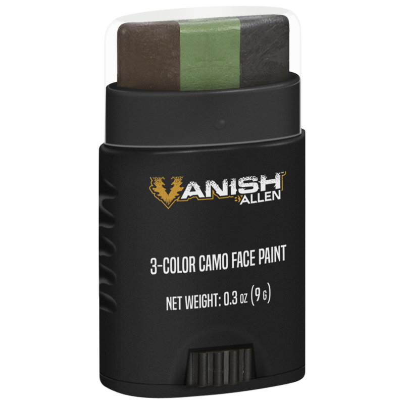 Vanish Camo Face Paint Stick, 3-Colors, Brown, Olive, & Black