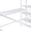 Lit superposé en métal avec bureau intégré, tablettes et échelle-914001446