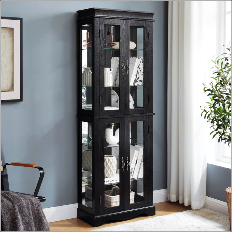 Vitrine lumineuse vitrée