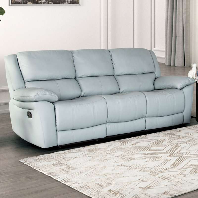Canapé transitionnel l 82,4 po, bleu poudre, Bleu poudre