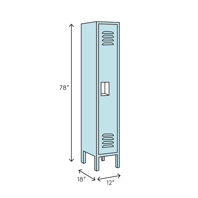 Casier large 1 niveau 1 sans entretien, Brun clair, H 78 po x l 12 po x P 18 po