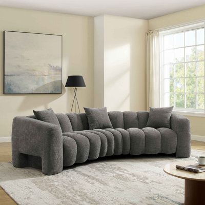 Ollis Minimore Modern Style 126.77" W Modular Curved Shape Type4 4s Sofa