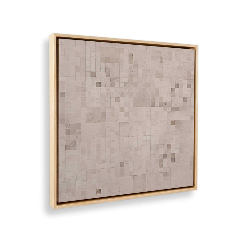 «Mosaic Matrix», reproduction sur toile, Cadre américain en érable flottant, H 16,75 po x l 16,75 po x P 1,75 po