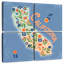 Carte de l'état floral d'Aliaz - Californie-109142719