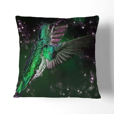Crowned Hummingbird Cushion with Filling