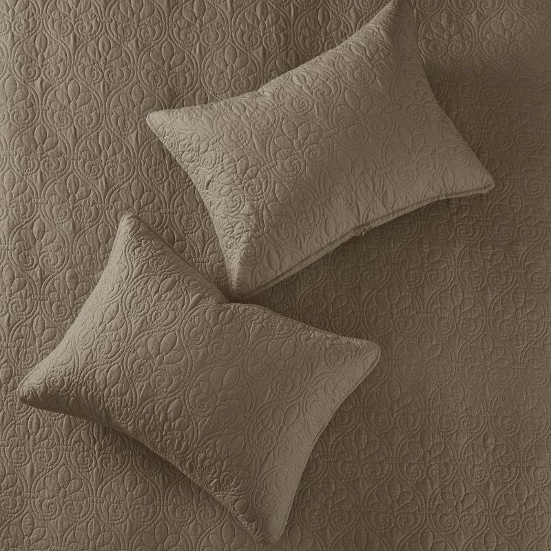 Très grand / très grand lit réversible - Une courtepointe intrigante avec un rembourrage en coton prélavé qui redéfinit l'attrait de votre chambre à coucher pour 3 2 taies décoratives artistiques