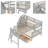 L-Shaped Bunk Bed With Drawers, Ladder and Staircase-1925553523