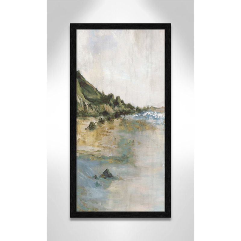 Tide’s Edge Print by Casa Fine Arts, Black, 25" H x 13"W x 0.75" D, Framed Print without Mat