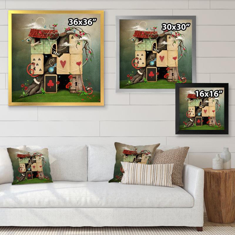 Reproduction d'art sur toile Wonderland, H 16 po x l 16 po x P 1 po, Cadre noir