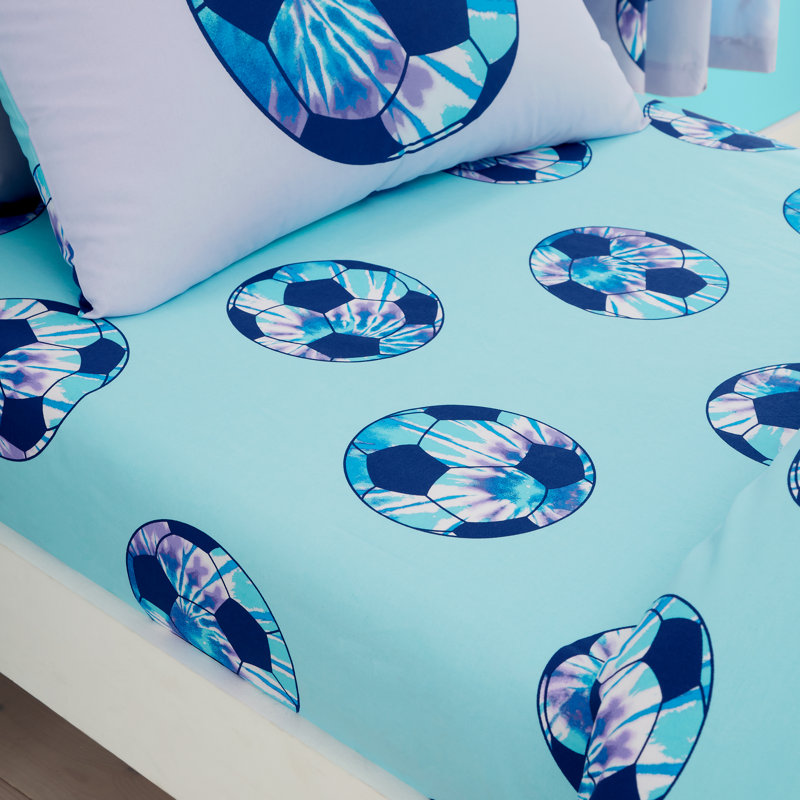 Tie Dye Football Fitted Sheet, Double (4'6)