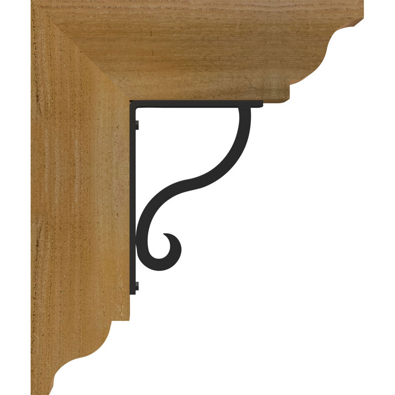 Support simple en fer 4 po Ashford, Cèdre rouge de l'Ouest l 4 po x T 4 po (sciage br, H 16 po x P 13 1/2 po