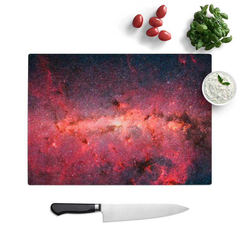 Tempered Glass out of Space Vol.39 Chopping Board, 39 cm W x 28.5 cm L