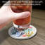 Ensemble de sous-verres ronds simples en corail Coral Colors