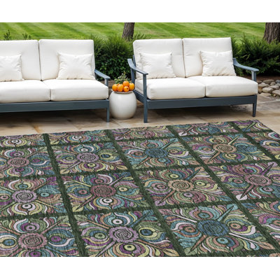 Tapis bleu sarcelle lavable 9 pi x 12 pi bleu sarcelle