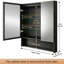 Armoire à pharmacie éclairée 30 "x 34" avec éclairage à 3 températures de couleur antibuée, 2 prises et 2 ports USB et abri réglable-131126126-131126127