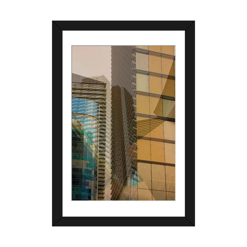«Double Take II», impression sur toile, Papier d'art encadré noir, Blanc, H 24 po x l 16 po x P 1 po