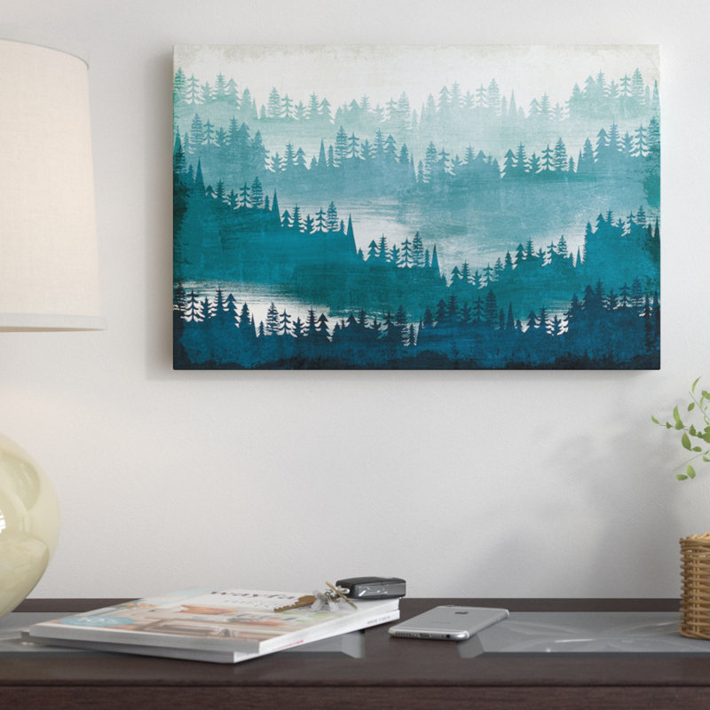 «Mountainscape II», impression sur toile tendue, H 8 po x l 12 po x P 0,75 po, Pas de tapis, Toile tendue