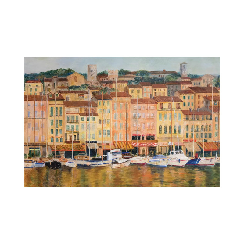 Cote D'Azur by Edith Green - Wrapped Canvas Painting, 152.5 cm H x 101.5 cm W
