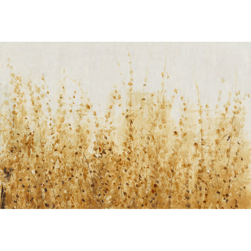 Ochre Fields II by Tim OToole - Wrapped Canvas Painting, 30cm H x 46cm W