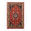 Tapis rouge / noir en laine Medzarents-114609739