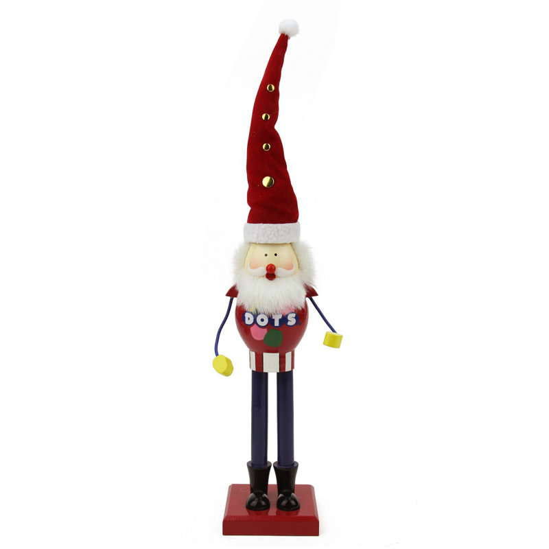 Figurine casse-noisette 16,75 "à pois rouges et bleus