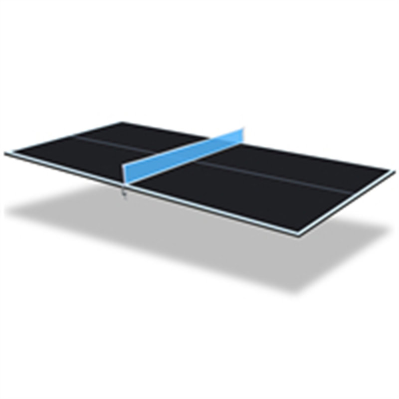 8Ft Black Mid-Size Ping Pong Conversion Top Foldable & Portable Table Tennis Table Top For Indoor Games, 48" W x 96" D, Black