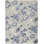 4' X 6' Blue And Grey Floral Stain Resistant Non Skid Area Rug