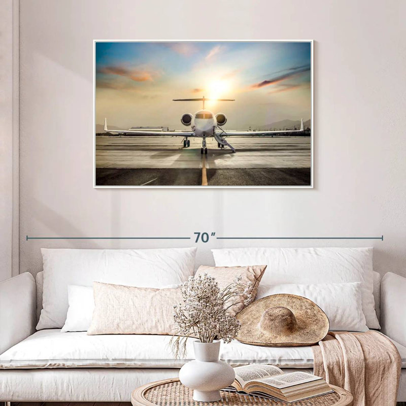 Private Aircraft, Floating Frame White, 43" X 29"
