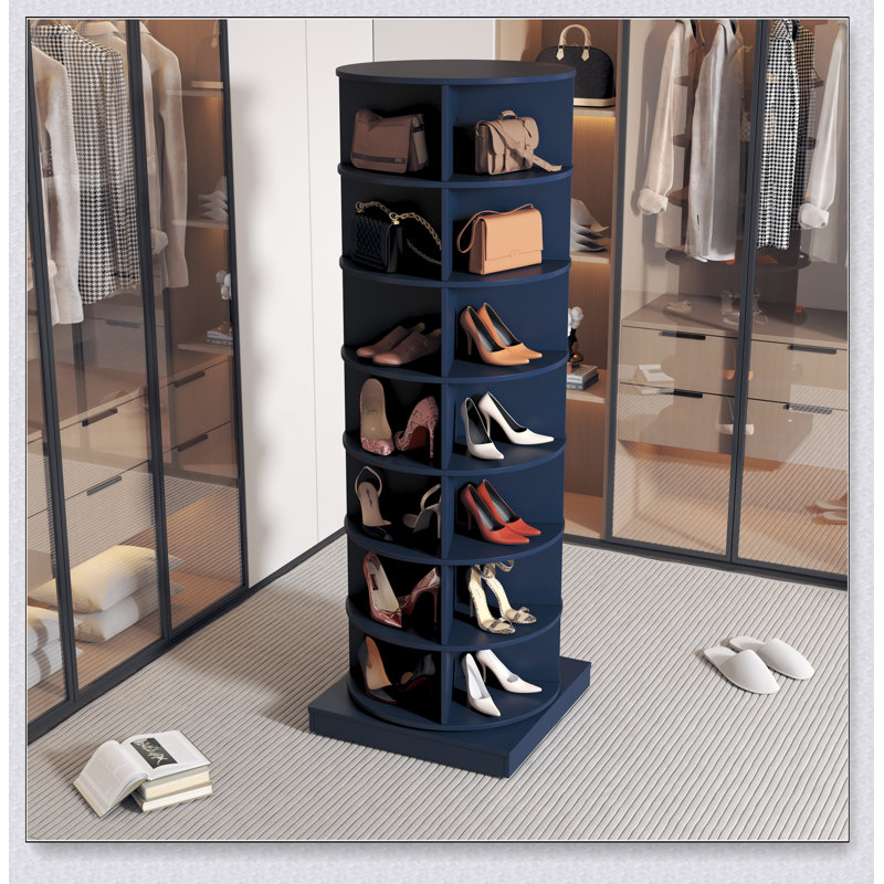 nouvelle armoire à chaussures rotative à 360 ° 7 couches pouvant contenir jusqu'à 28 chaussures Paris, Marine