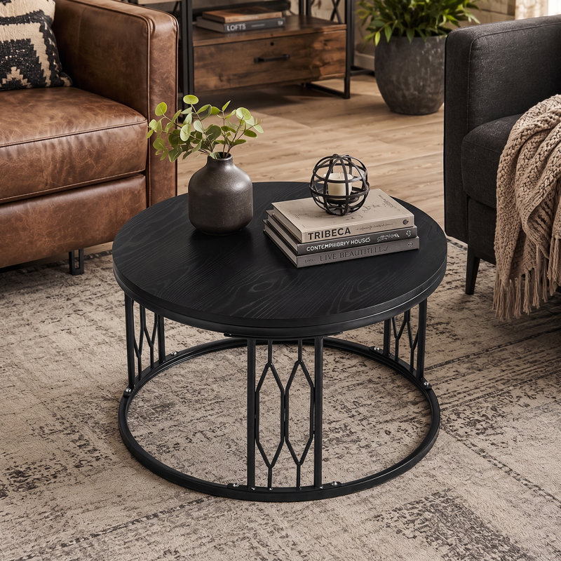 Table basse Modern, Black Top/Black Base