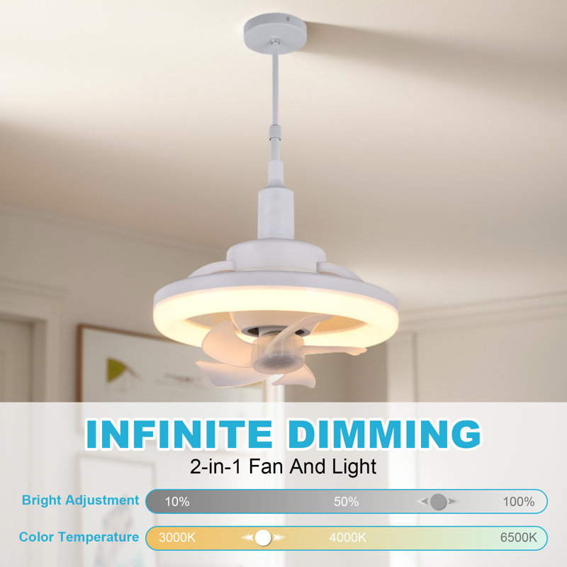 Ventilateur de plafond avec lumières DEL Shonda