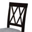 Élégantes chaises de cuisine (2) - pieds de couleur, motif de couture carré, dîner d'appoint de style moderne avec 2 tissus respirants, arqué