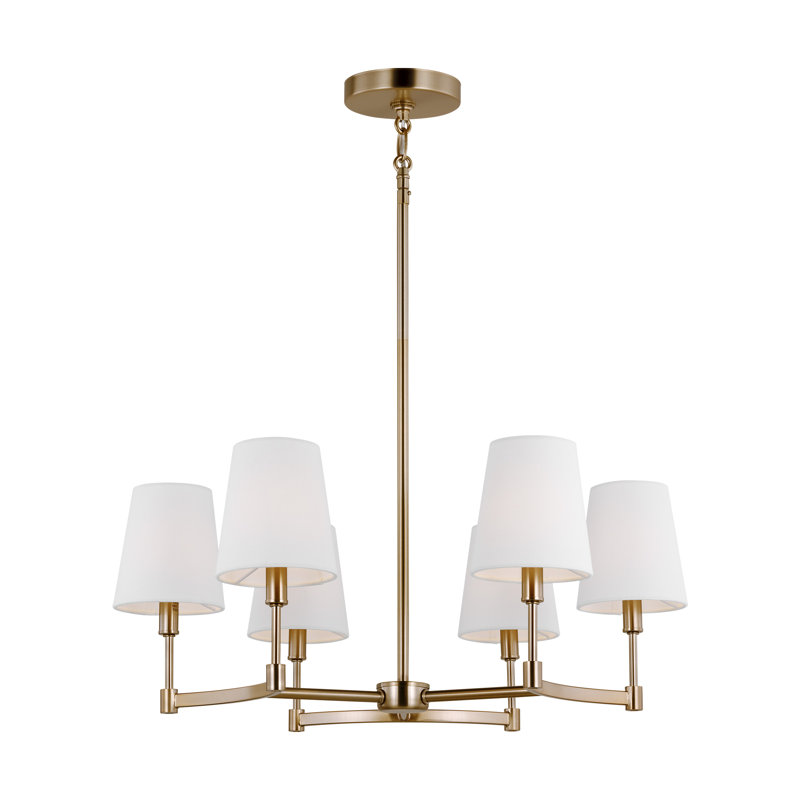 Triton 6-Light Chandelier, Laiton