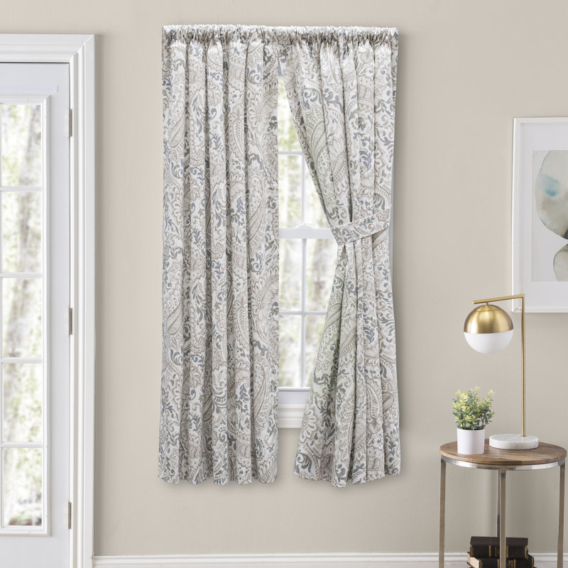 Miyisha 100% Cotton Room Darkening Curtain Pair, 50" W x 84" L