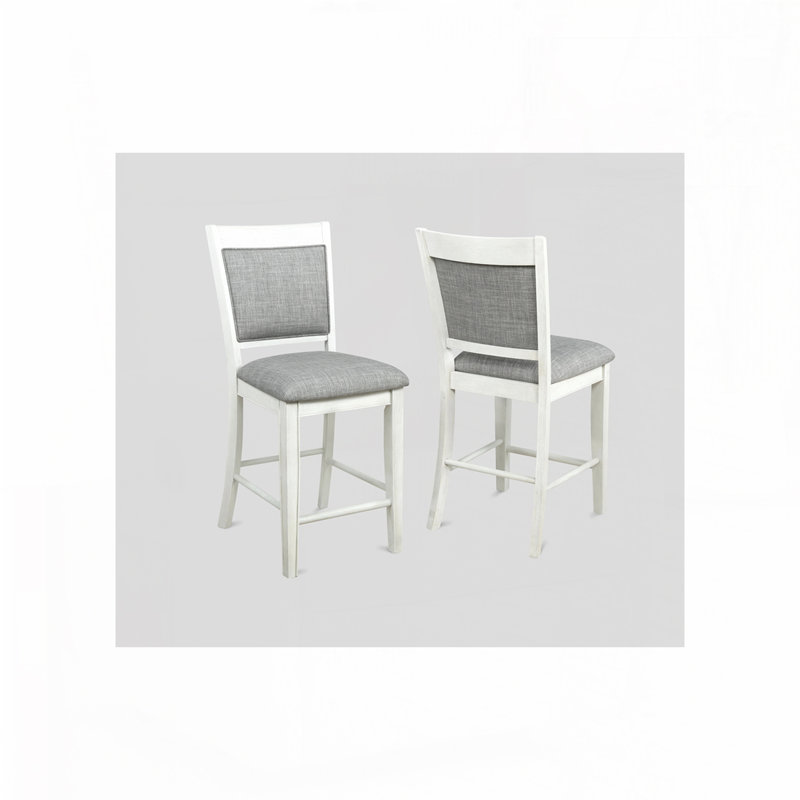 2pc Counter Height Chair, Grey, White
