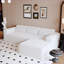 Canapés modulaires | Canapé en forme de L de 109 po avec méridienne en L et méridienne, sans assemblage | Tissu | Standard-37263666