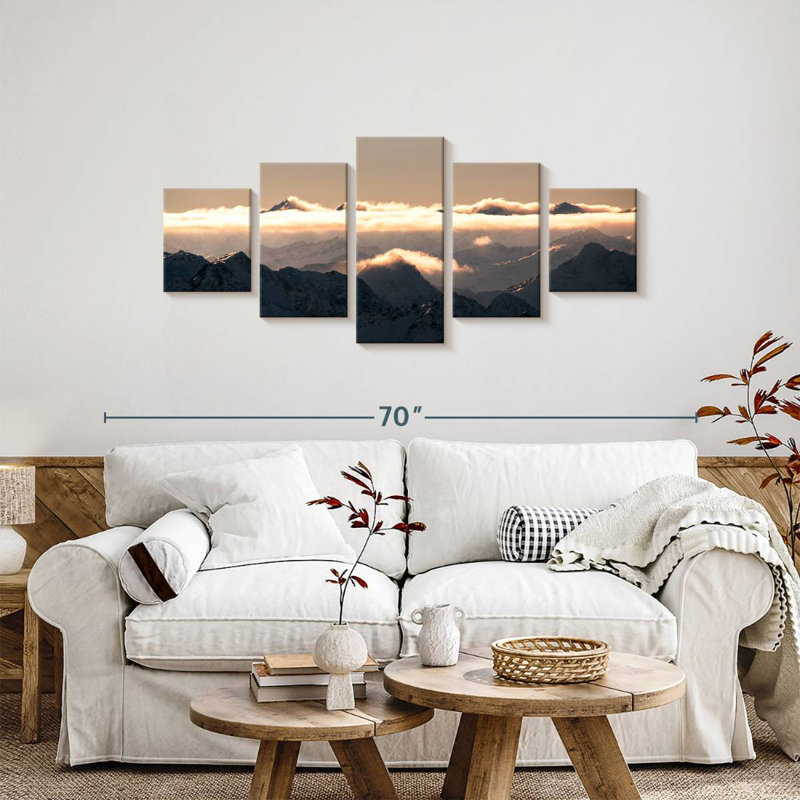 Cloudy Mountains, 24" H x 55" W