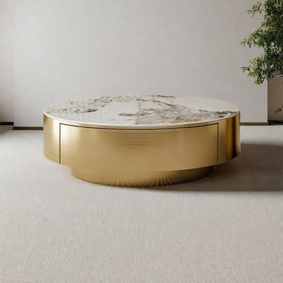 Table ronde légère et luxueuse