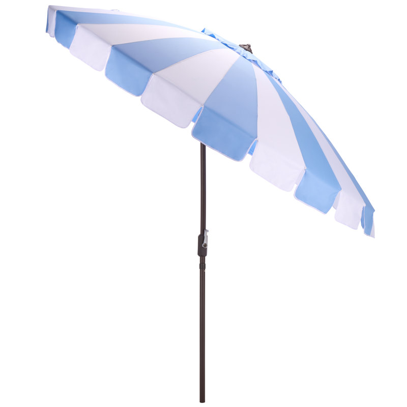 251.99cm Market Parasol, Baby Blue Stripe