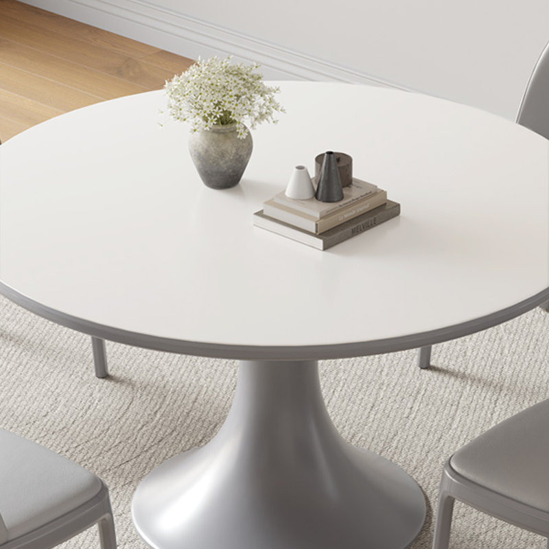 Ensemble de table de salle à manger simple et moderne, H 29,5 po x L 53,1 po x l 53,1 po, Blanc