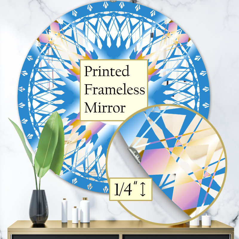 Miroir mural Mid-Century, H 31,5 po x l po