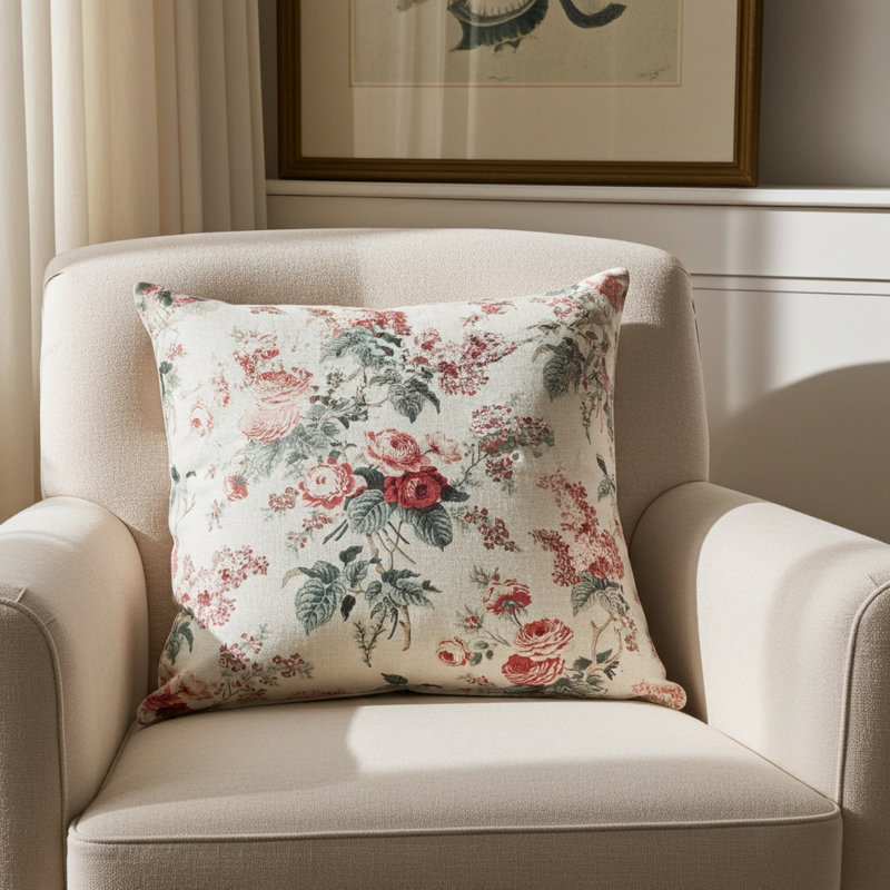 Coussin Cherry Blossom, 20 po x 30 po, Coussin lombaire