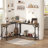 39.4" Console Table With Power Outlet, Entryway Table With Storage Shelves, Desk-1575172671