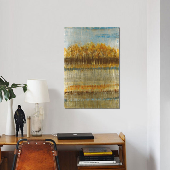 « beach trees », impression sur toile, H 12 po x l 8 po x P 0,75 po, Pas de tapis, Toile tendue