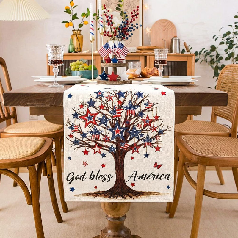Chemin de table Patriotic Stars