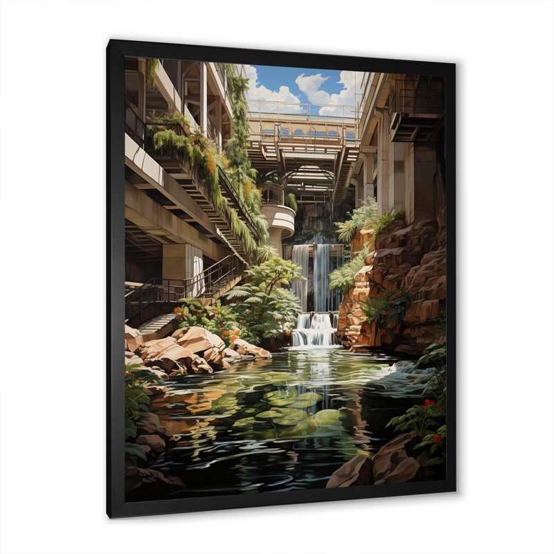 Art mural sur toile Dam, Cadre photo noir, H 32 po x l 16 po x P 1 po