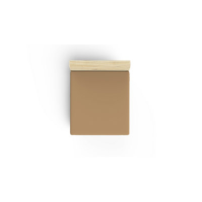 Premium 100% Cotton Ranforce Single Fitted Sheet, Light Brown, 35.4 x 78.7 inches | 4.1 oz/sq yd, Machine Washable at 104°F | Soft, Breathable, Durable Fabric | Perfect for Comfortable Sleep and Easy Care